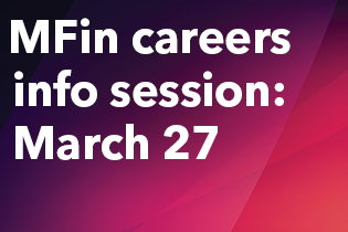 MFin careers info session: march 27